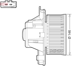 Denso DEA21014 вентилятор внутренний