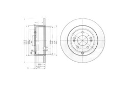 Delphi Тормозной диск 2SZT Hyundai SANTA FÉ II 2