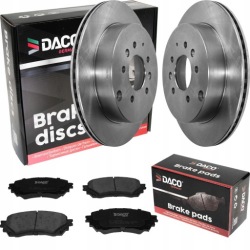 2× тормозной диск DACO зад mazda 2006- 302x18 + тормозные колодки