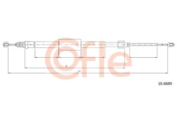 трос тормоза ручного 10.6689 Cofle
