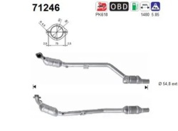 катализатор MERCEDES W203 C 240 правый 2034905219