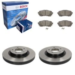 2× Bosch тормозной диск перед 0986479B15 0 986 494 793 комплект датчик износа тормозных колодок, тормоз