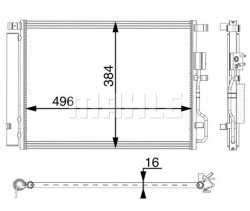 mahle ac 62 000P конденсатор, радиатор кондиционера