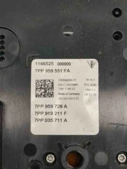 PORSCHE Cayenne II 958 92A 7P лампочка Обшивка потолка 7PP959551FA