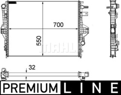 mahle CR 1184 000P радиатор охлаждения, система Двигателя