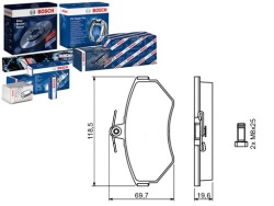 комплект датчик износа тормозных колодок Bosch a 602822 13042 5