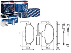 BOS0 986 424 379 колодки торм. FIAT перед