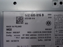 NAVI радио дисплей 572035816B vw PASSAT B9 25R