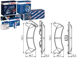 комплект датчик износа тормозных колодок Bosch 4796344 04883717