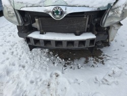 Балка усилитель переднего бампера передняя SKODA FABIA II 06-09 год перед РЕСТАЙЛИНГ