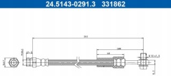 ATE 24.5143-0291.3 тормозной шланг