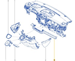 молдинг декор renault TRAFIC III РЕСТАЙЛИНГ IV nissan NV300 681949884R