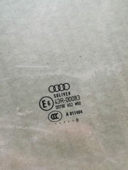 Audi A6 C6 2004 - 2011 год стекло боковое левое переднее 2008