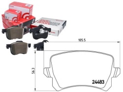 комплект датчик износа тормозных колодок Brembo 3C0698451F