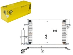 конденсатор Радиатор кондиционера Hella TSP0225712