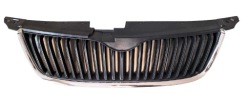 решетка радиатора средний перед SKODA YETI 5L 2009-2013 черный хром