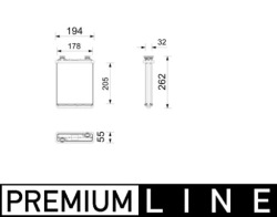 mahle AH 357 000P теплообменник , отопление внутренний