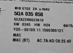модуль считыватель навигации seat Leon III 5QA035858