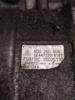 Компрессор кондиционера vw PASSAT B5 1.9 8D0260808