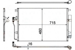 Behr Hella конденсатор 38013633AA A9065000054 906500