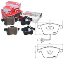 комплект датчик износа тормозных колодок Brembo 8E0698151G
