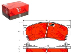 тормозные колодки mazda перед 626 91- 323 98-