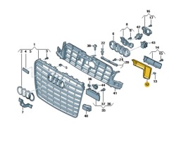 элемент для фар левый Audi A8 D4 ASO