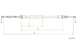 Cofle трос тормоза ручного CITROEN peugeot