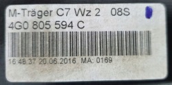 панель передняя / телевизор Балка Audi A7 A6 C7 4G0805594C 4G0807113A