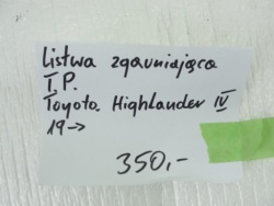 молдинг задний правый TOYOTA HIGHLANDER IV 2019-