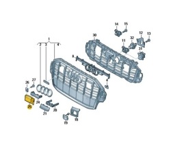 оригинал Audi OE крышка, черный глянец 4M0807412D5FQ