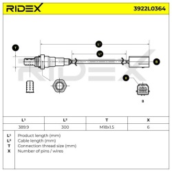 ridex 3922L0364 лямбда-зонд