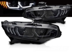 фары full led Black для Honda Civic X 16-21