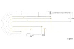трос тормоза ручного Cofle 4745N4 474636 K15498