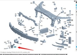 mercedes-benz oe A2056204000 крепление радиатора