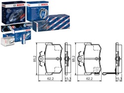 BOS0 986 424 568 колодки торм. Honda зад LEGEND