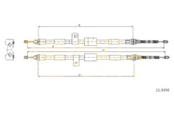 Cofle трос тормоза ручного FORD