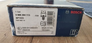Колодки тормозные bosch fiat 500 1.4