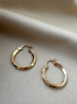 Złote kolczyki 585 KÓŁKA - miniatura 1