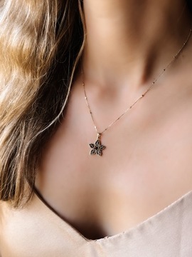 Złota zawieszka próba 585 KWIATEK - miniatura 3