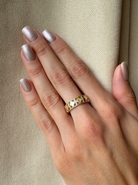 Złoty pierścionek 585 OBRĄCZKA KONICZYNKA - miniatura 2