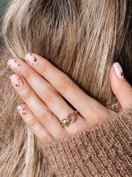 Złoty pierścionek 585 PANTERA CYRKONIE - miniatura 2