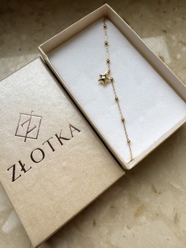 Złota bransoletka 585 GWIAZDKA WISZĄCA - miniatura 3