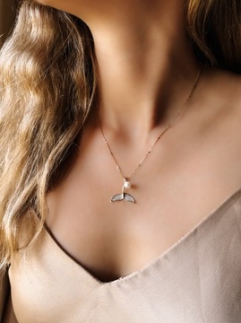 Złota zawieszka próba 585 OGON SYRENY - miniatura 2