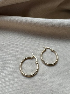 Złote kolczyki 585 KOŁA, KÓŁKA - miniatura 1