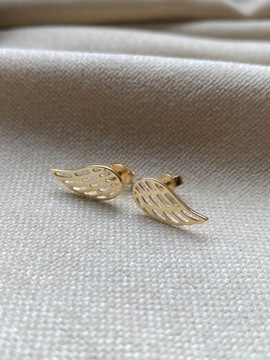 Złote kolczyki 585 SKRZYDŁA - miniatura 3