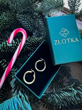 Złote kolczyki 585 KÓŁKA - miniatura 3