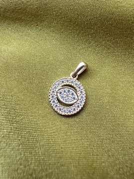 Złota zawieszka próba 585 OKO CYRKONIE - miniatura 1