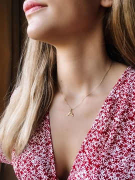 Złota zawieszka próba 585 LOVE - miniatura 2