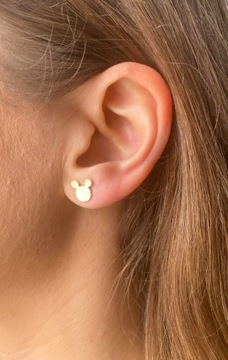 Złote kolczyki 333 MYSZKA MICKEY - miniatura 4